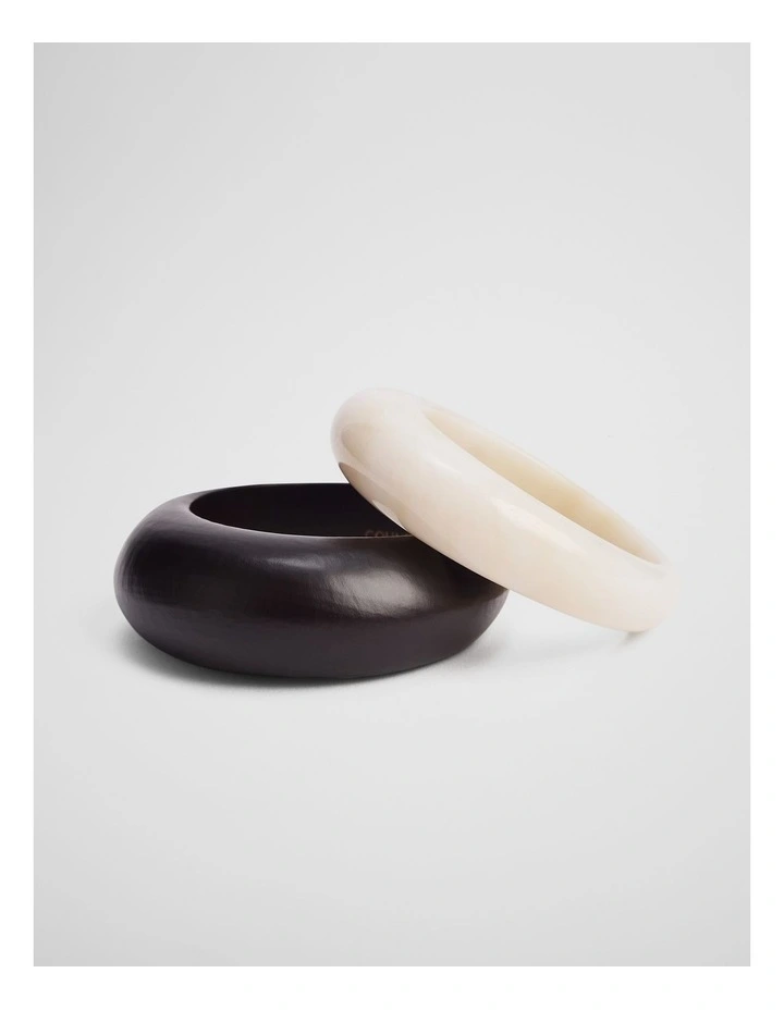 Pia Bangle Set Of 2 in Chocolate image 3