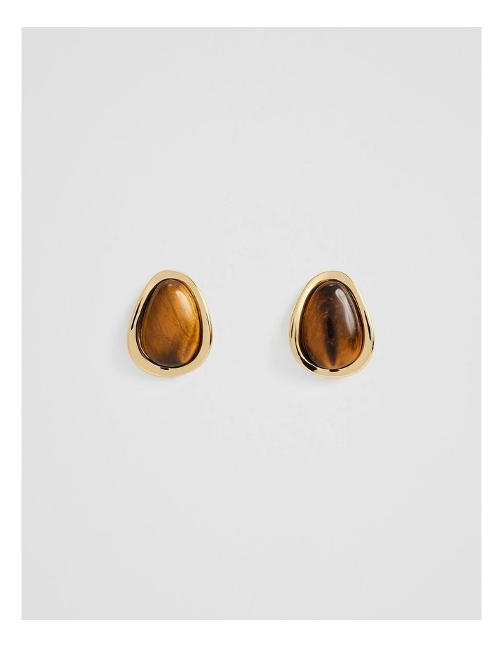 Ada Large Stud Earring in Gold image 1