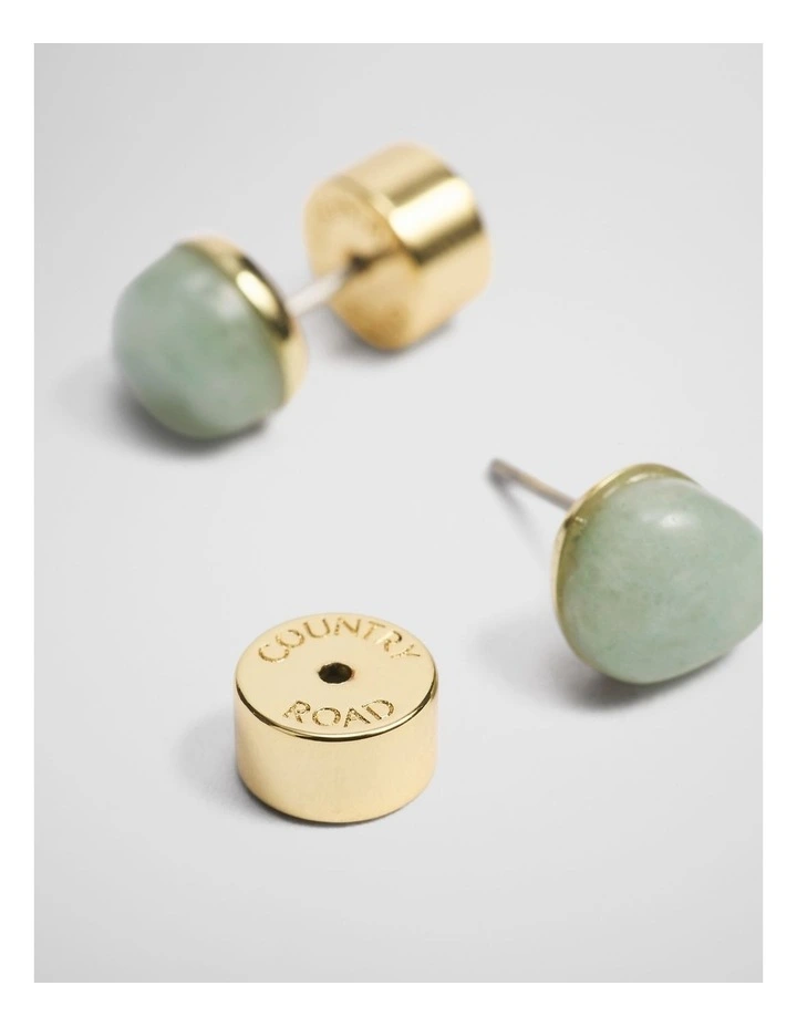 Pia Mini Stud Earring in Sage image 3
