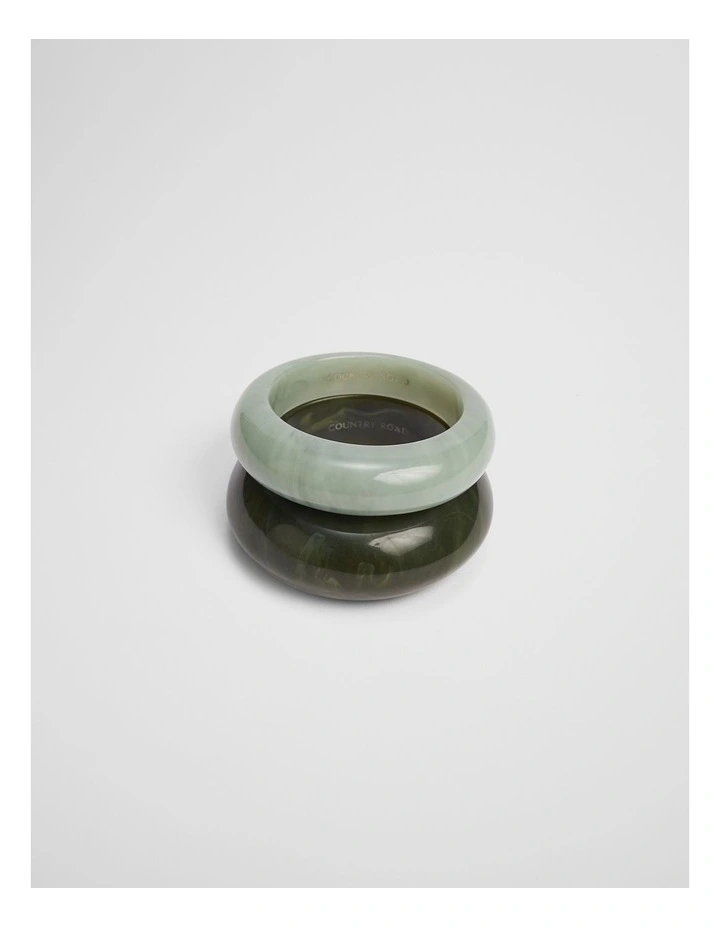 Pia Bangle Set Of 2 in Sage image 1