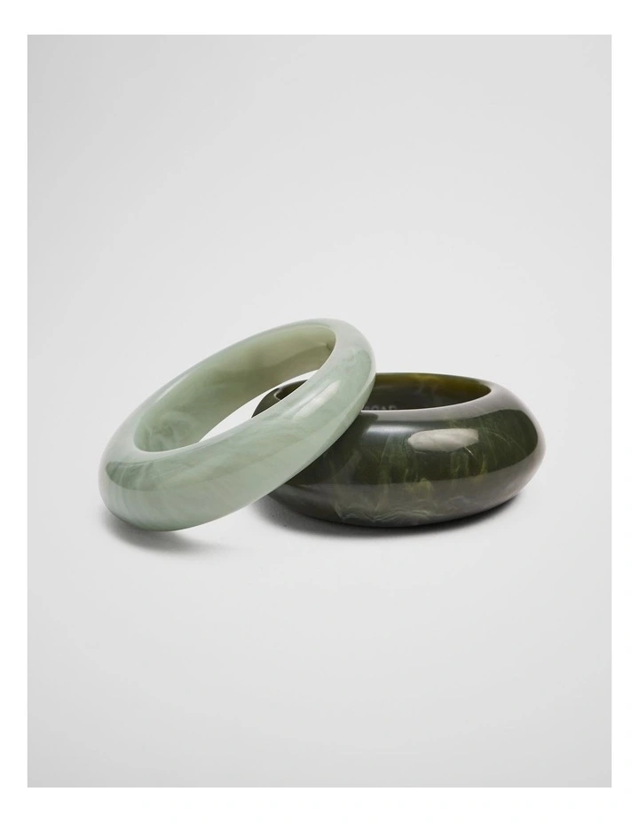 Pia Bangle Set Of 2 in Sage image 3