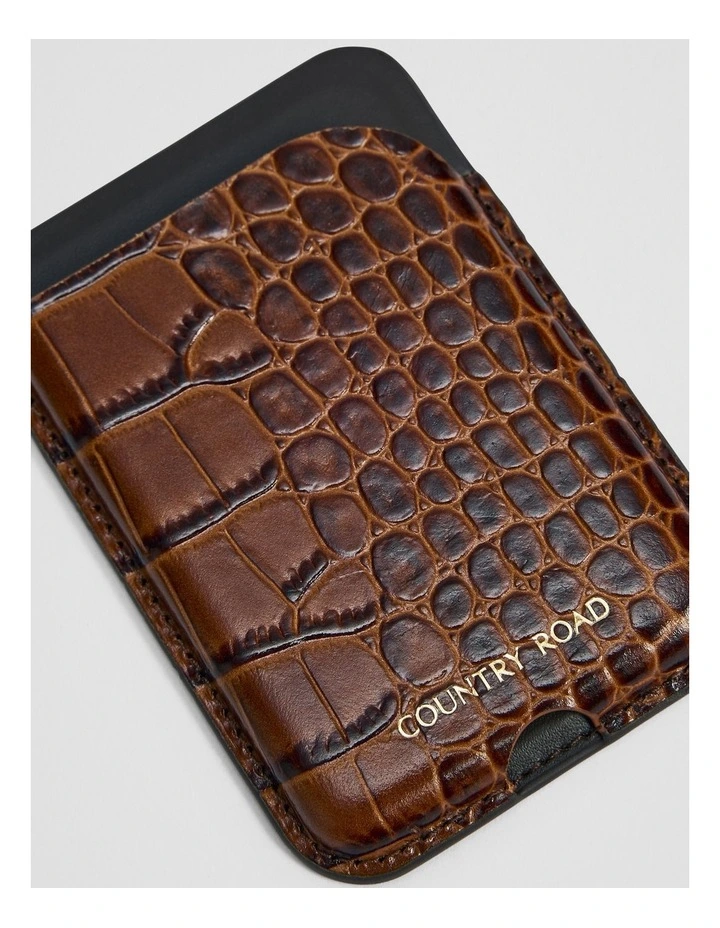 Remi Phone Credit Card Pocket in Espresso image 2