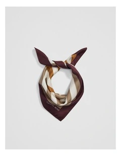 Silk Stripe Scarf in Birch