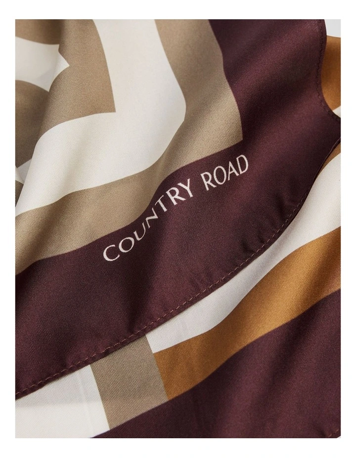 Silk Stripe Scarf in Birch image 3