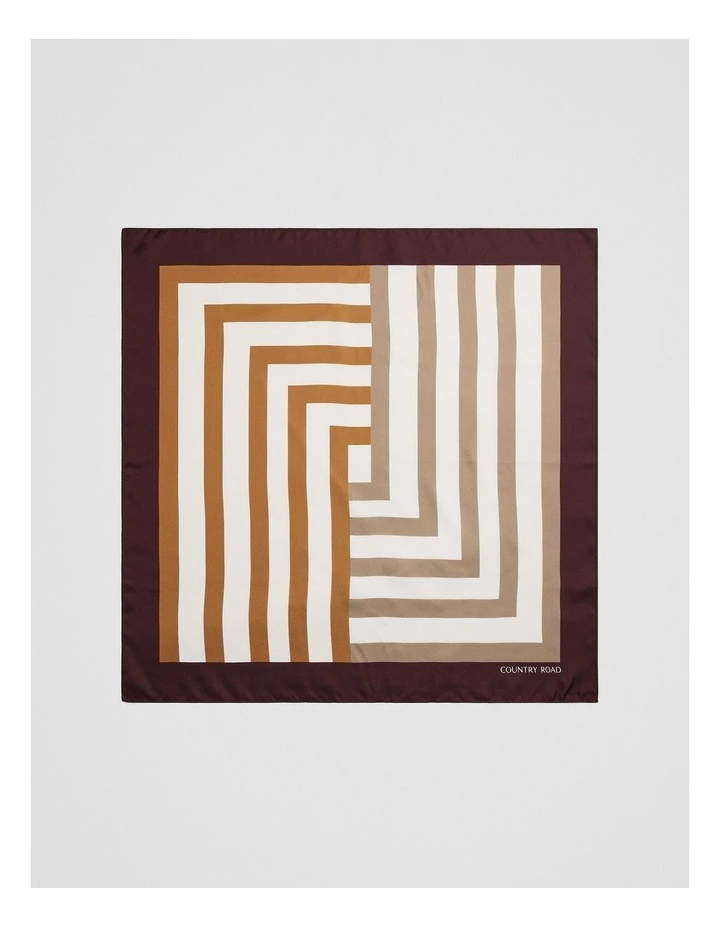 Silk Stripe Scarf in Birch image 4