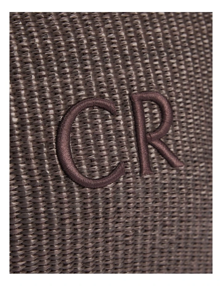 Woven Tri Cosmetic Case in Chocolate image 4