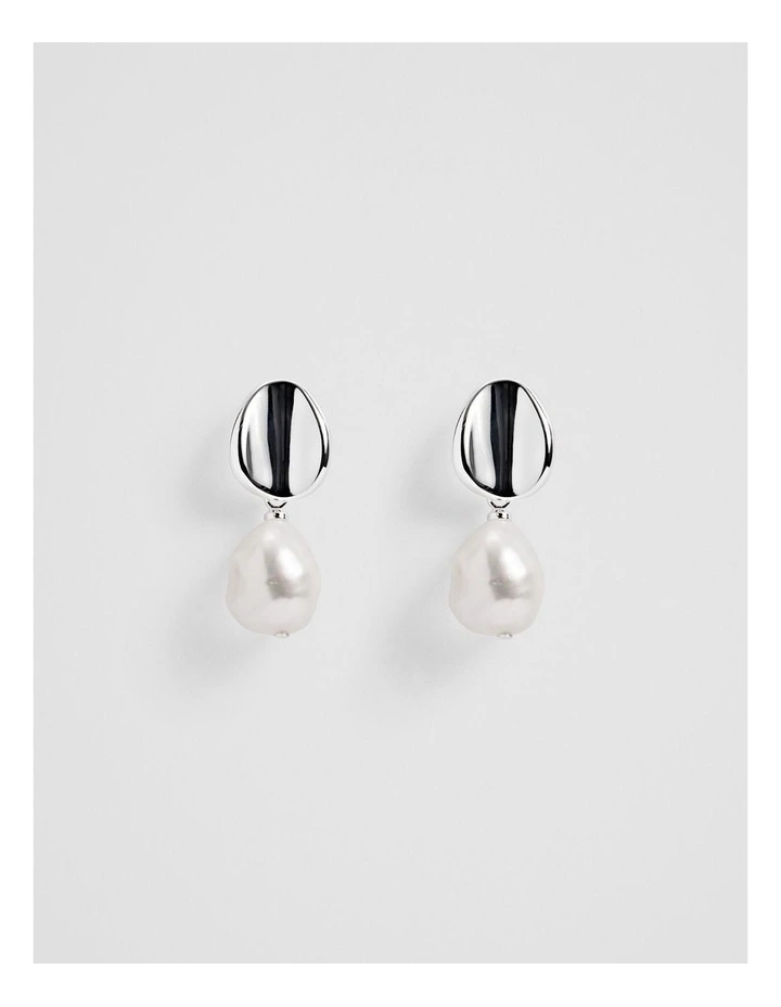 Ada Drop Stud Earring in Silver image 1