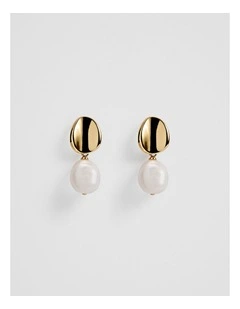 Ada Drop Stud Earring in Gold