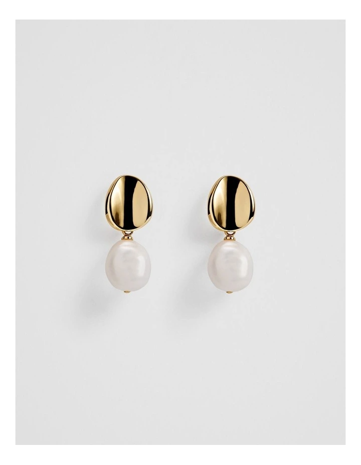 Ada Drop Stud Earring in Gold image 1