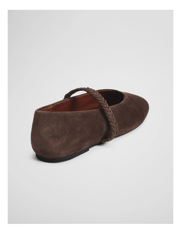 Samantha Ballet Flat in Chocolate image 3
