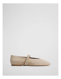Samantha Ballet Flat in Buff