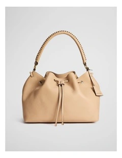 Samantha Leather Bag in Almond