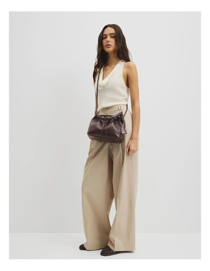 Samantha Leather Bag Small in Espresso image 2