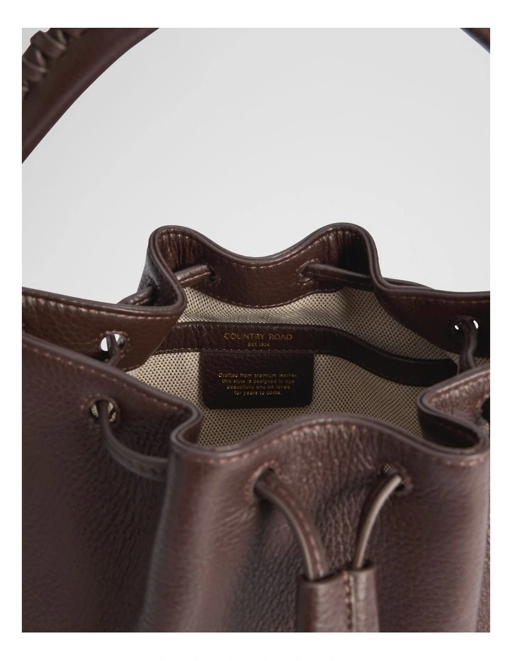 Samantha Leather Bag Small in Espresso image 4
