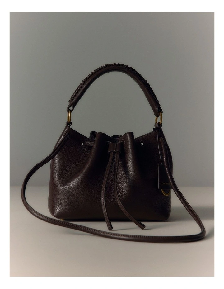 Samantha Leather Bag Small in Espresso image 6