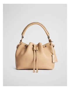Samantha Leather Bag Small in Almond