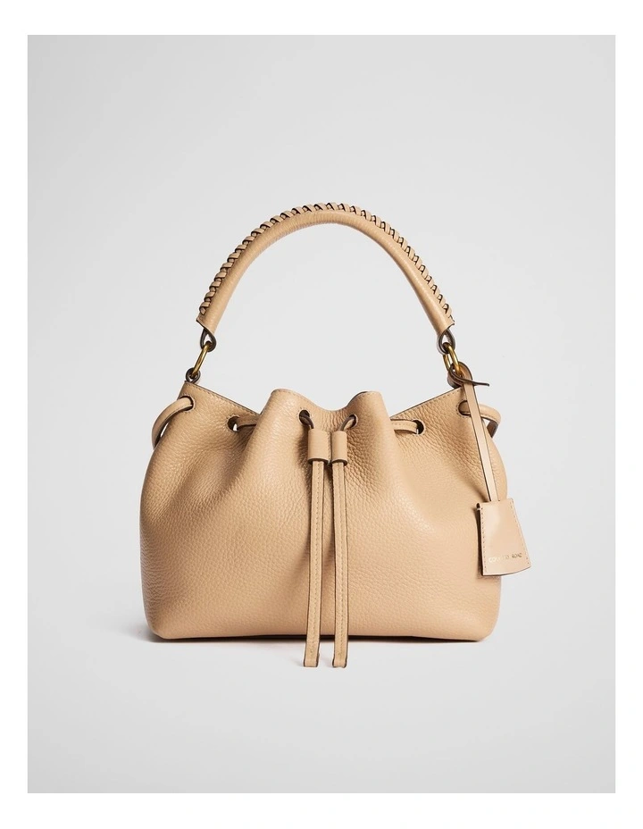 Samantha Leather Bag Small in Almond image 1