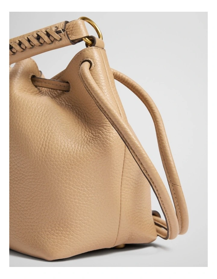 Samantha Leather Bag Small in Almond image 3