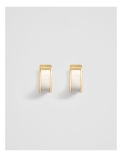 Phoebe Huggie Earring in French Vanilla