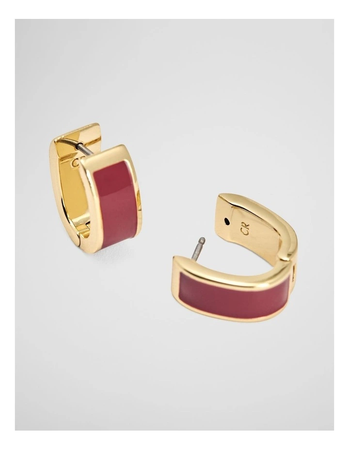 Phoebe Huggie Earring in Port image 3