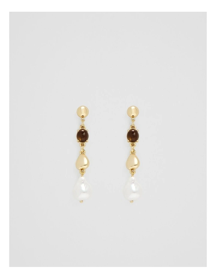 Octavia Drop Earring in Gold image 1