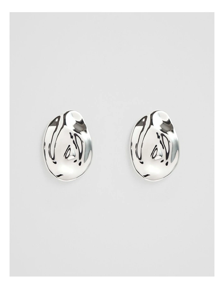Octavia Molten Stud in Silver image 1