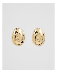 Octavia Molten Stud in Gold