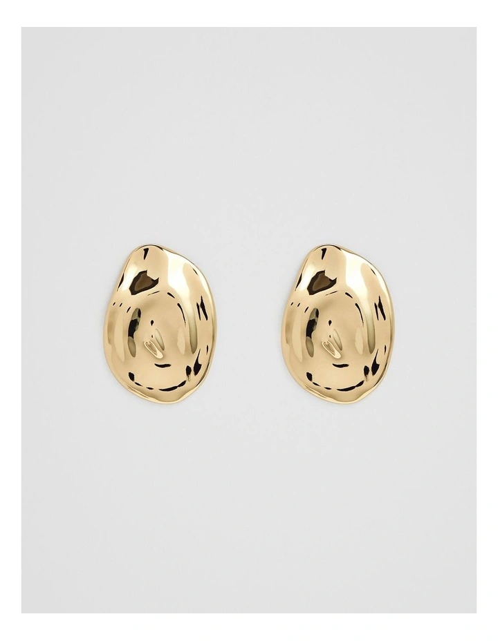 Octavia Molten Stud in Gold image 1