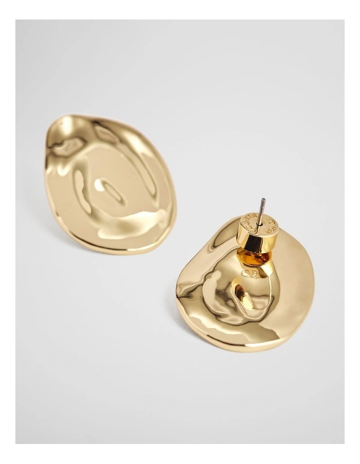 Octavia Molten Stud in Gold image 3