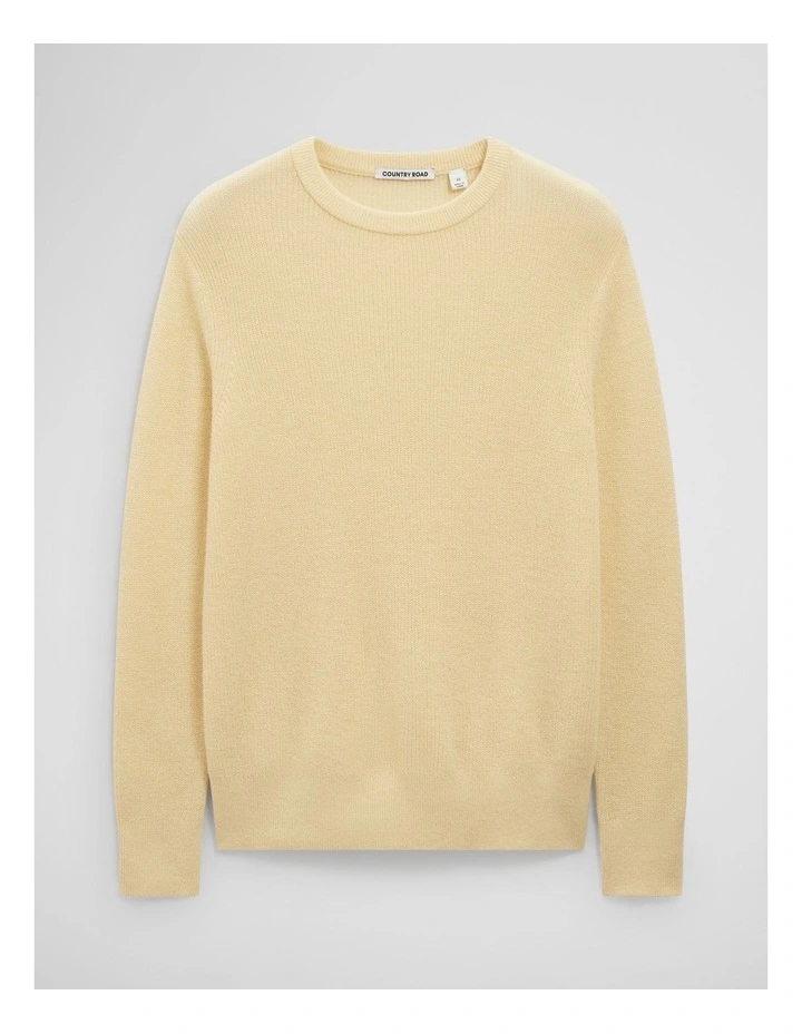 Lightweight Crew Neck Knit in Corn Silk image 2