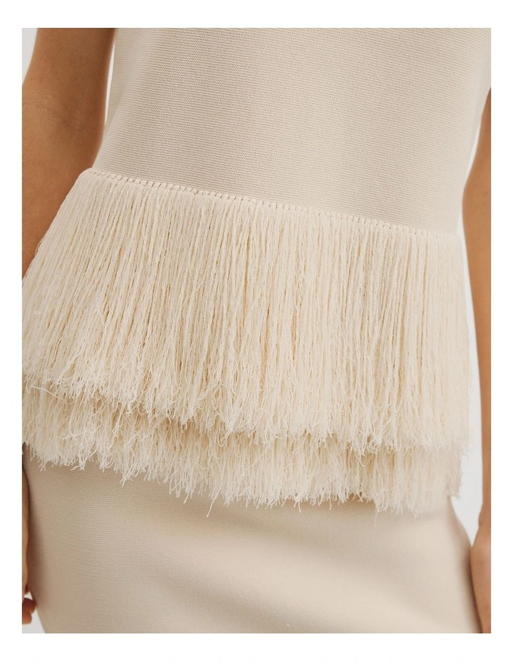 Fringe Knit Top in French Vanilla image 3