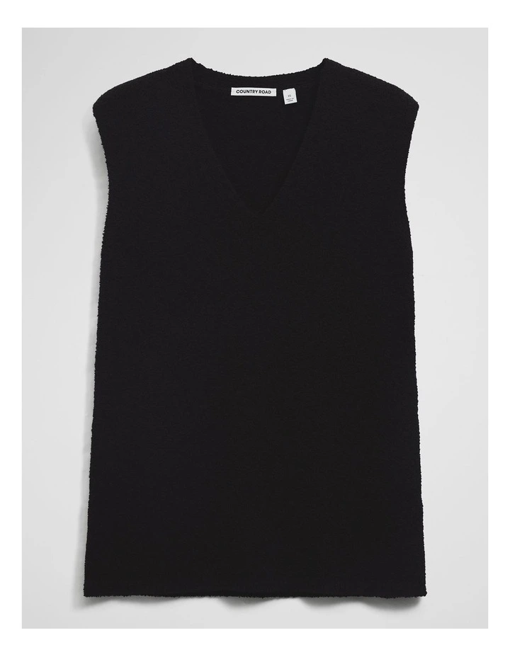 Compact Boucle Vest in Black image 2