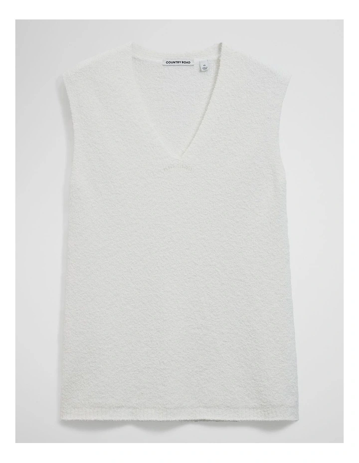 Compact Boucle Vest in Antique White image 2