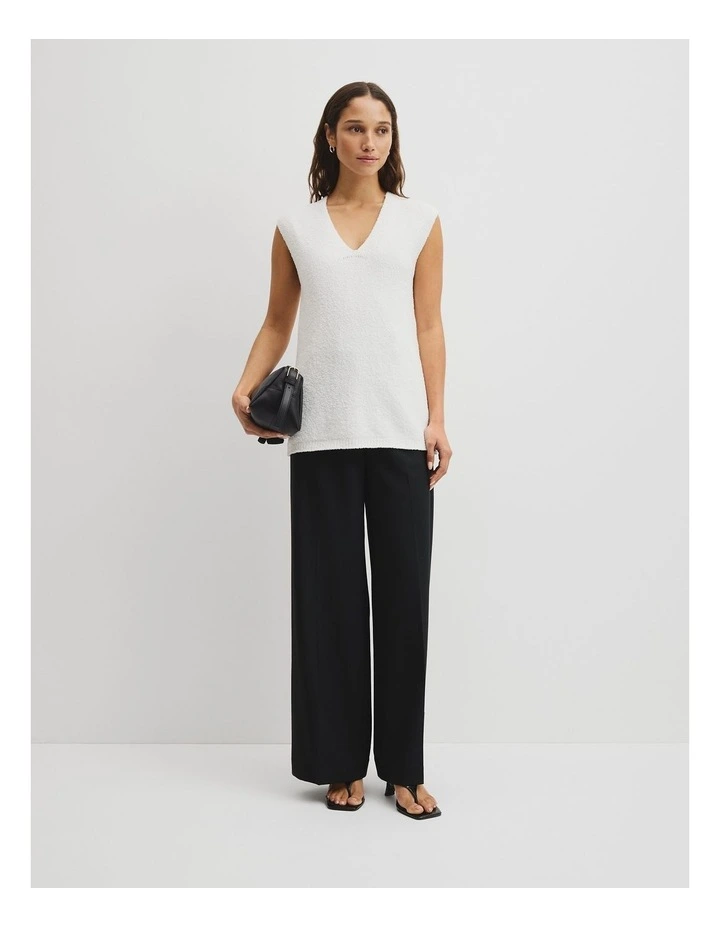 Compact Boucle Vest in Antique White image 4