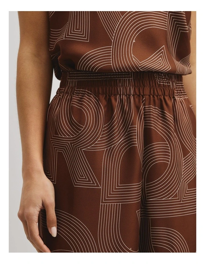 Logo Washable Silk Pant in Logo Print image 3