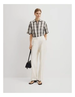 Pleat Front Pant in French Vanilla