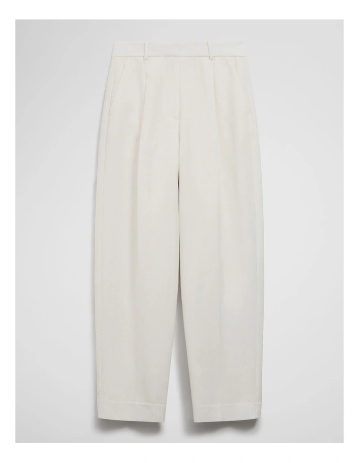 Pleat Front Pant in French Vanilla image 3