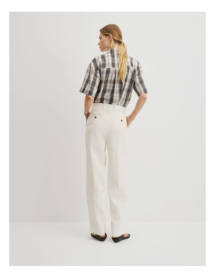 Pleat Front Pant in French Vanilla image 6