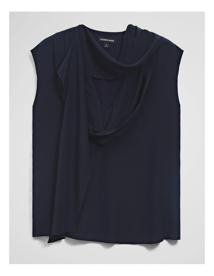 Draped Neck Top in Twilight image 2