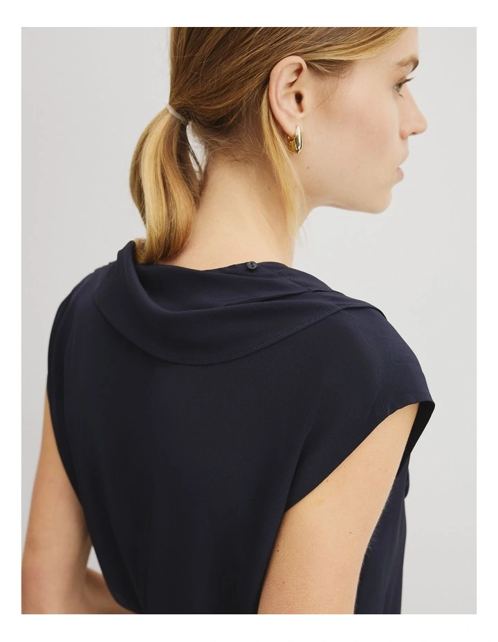 Draped Neck Top in Twilight image 3
