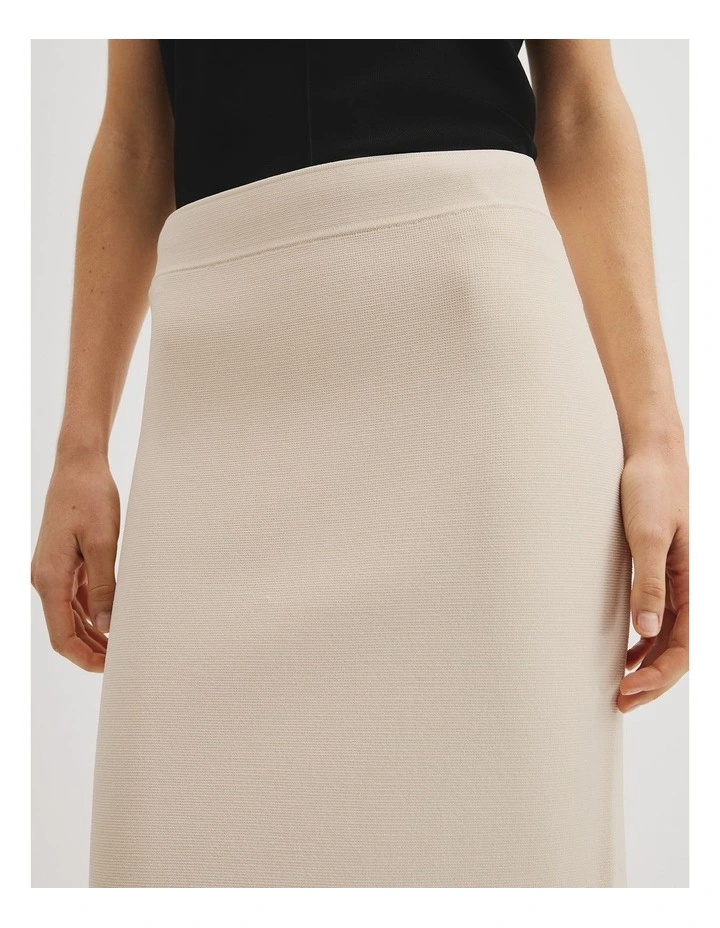Textured Knit Skirt in French Vanilla image 3