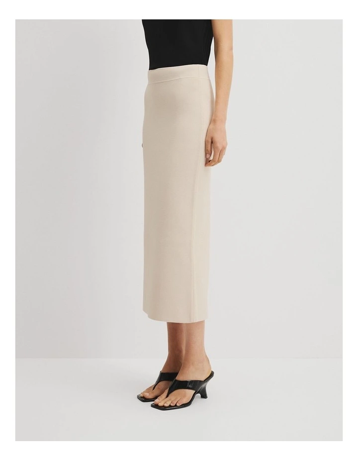 Textured Knit Skirt in French Vanilla image 4