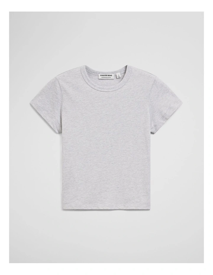 Australian Cotton Baby T-shirt in Light Grey Marle image 2