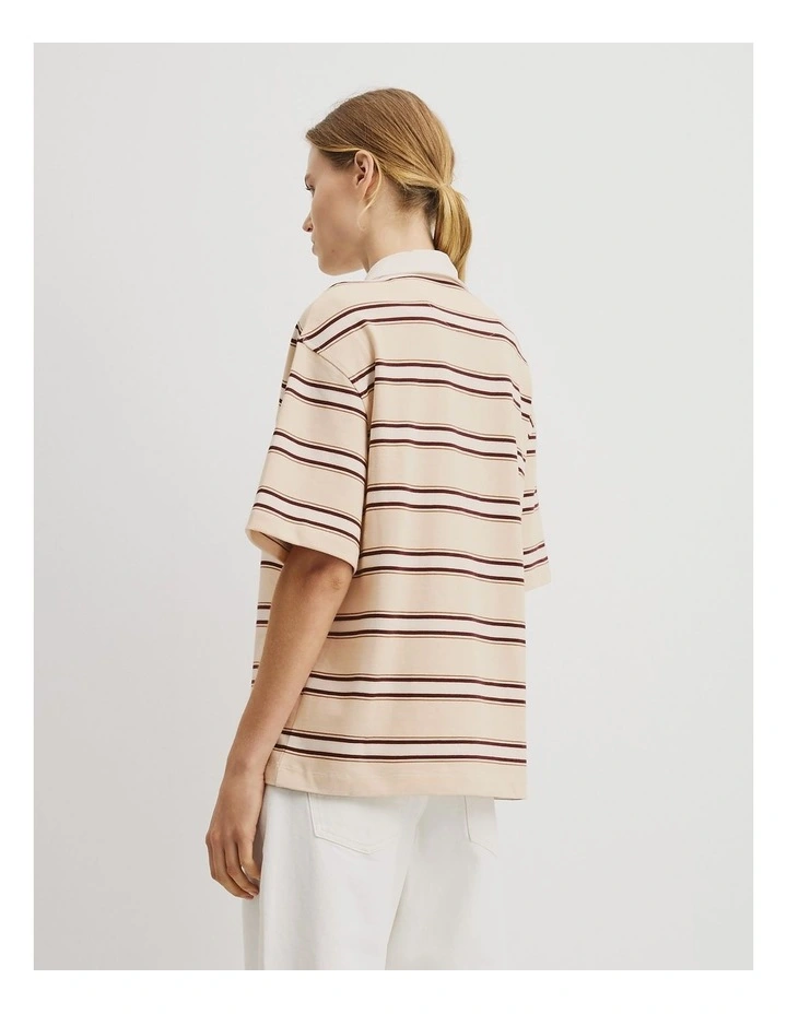 Stripe Rugby Polo in Oyster Stripe image 6