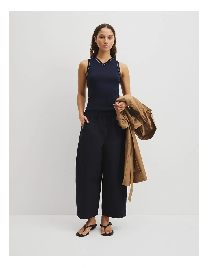 Contrast Stitch Tank in Twilight image 4
