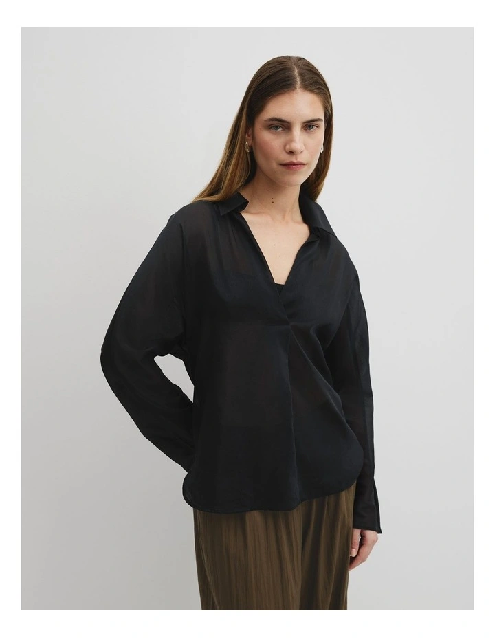 Slouchy Shirt in Black image 1