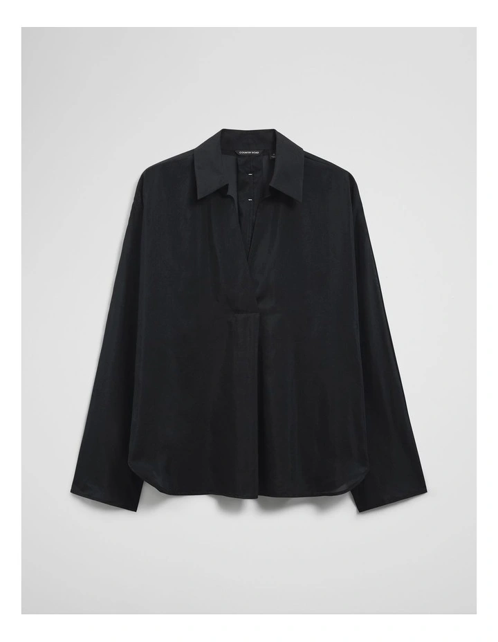 Slouchy Shirt in Black image 2