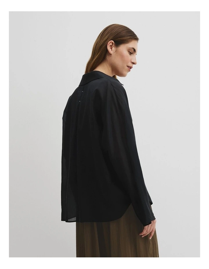 Slouchy Shirt in Black image 5