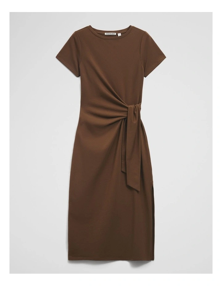 Tie Side Dress in Carob image 2
