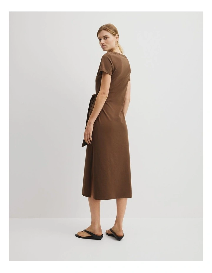 Tie Side Dress in Carob image 5